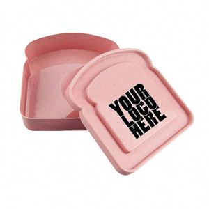 Eco-Friendly Wheat Straw Sandwich Box - Portable Toast <b>Container</b> for Lunch & <b>Snacks</b> - Product Image 1