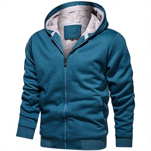 Sweat-shirt à capuche en polaire pour homme, fermeture éclair intégrale, veste décontractée chaude, automne-hiver - Product Image 4