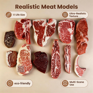 Maqueta de cortes de carne artificial realista para fotografía y Marketing de Alimentos, exhibición perfecta para restaurantes y decoración de cocinas - Product Image 1