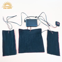 Plaque chauffante électrique en fibre de carbone OEM personnalisable et lavable 5V 7.4V 12V avec logo personnalisable et bouton de réglage de la température
