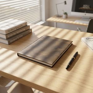 Custom Logo Thread Sewing Hardcover <b>Notebook</b> <b>A5</b>/A6 PU Leather Laser Engraved Leather Cover with Custom Color Options - Product Image 2