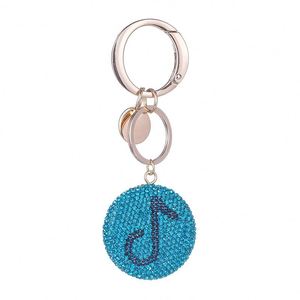 Creative Diamond Music Symbol Keychain Popular Couple Car <b>Key</b> <b>Chain</b> Handbag Pendant Gift Wholesale - Product Image 6