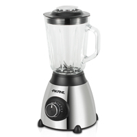 Blender électrique AKANE avec pot en verre durable, moteur puissant de 1000 W et système à six lames conçu pour les smoothies et les sauces quotidiens