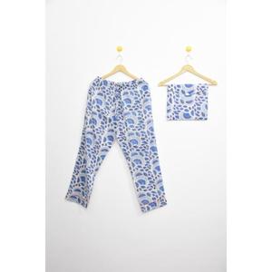 Ensemble de pyjama en satin de coton imprimé exclusif - Vêtement de nuit respirant à taille élastique pour femmes, pour les vacances et l'usage quotidien, prix de gros - Product Image 2