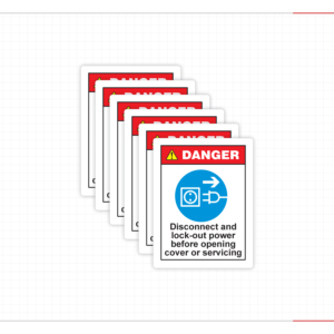 Signalisation de Danger : Découplage et Verrouillage – Avertissement de Sécurité Électrique Avant l'Ouverture du Couvercle ou l'Entretien de l'Équipement - Product Image 2