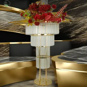 Patlayıcı modelleri düğün Centerpieces çiçek standı kristal büyük mum centerpiece parti yol kurşun olay dekorasyon