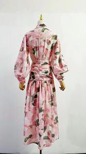 Littéraire classique <span class=keywords><strong>2023</strong></span> nouvelle mode tempérament Niche Design sens impression taille minceur robe mi-longue femmes - Product Image 5