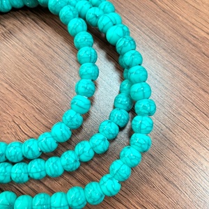 Tealgroene blauw-turquoise kralenkoord telefoonoplader met 2-in-1 connectoren voor computer- en telefoongegevensoverdracht & decoratie - Product Image 2