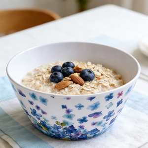 Vente en gros de bols à soupe en mélamine à bas prix, 4 pièces, avec imprimé bleu à pois - Product Image 4