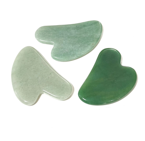 Raspador Gua Sha de piedra aventurina de color verde jade natural - Product Image 4