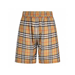 Shorts décontractés à carreaux pour hommes, style Burberry, en coton et lin, coupe ample, pour l'été, les vacances et la randonnée, <span class=keywords><strong>lot</strong></span> en gros - Product Image 2