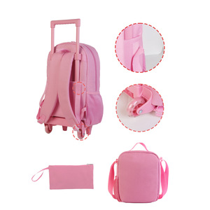 Juego de <span class=keywords><strong>Mochila</strong></span> Escolar <span class=keywords><strong>con</strong></span> <span class=keywords><strong>Ruedas</strong></span> de 3 Piezas, Impermeable, de Poliéster, <span class=keywords><strong>con</strong></span> Estampado de <span class=keywords><strong>Unicornio</strong></span> de Dibujos Animados para Niñas, <span class=keywords><strong>con</strong></span> Lonchera y Estuche para Lápices - Product Image 6