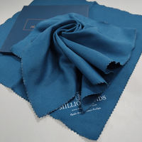 Paños de limpieza de microfibra de lujo azul mar profundo, paño de limpieza de plata para joyería, cámara, teléfonos móviles, limpieza exquisita