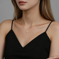 Ensemble de colliers célestes en argent S925 en gros |   Étoile, lune et éclair plaqués or 18 carats |   Pierres Facettées Faux Perles pour Femmes