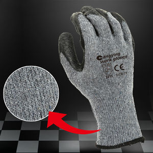 CHANGYING Grip Hand Work Guante En388 Calibre 10 2 Hilos Guantes DE TRABAJO recubiertos de látex Guantes de construcción Hormigón - Product Image 5