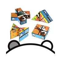 Jeu de puzzle géométrique magnétique éducatif, cube infini 3D, jouet anti-stress, casse-tête, cube magique pliable