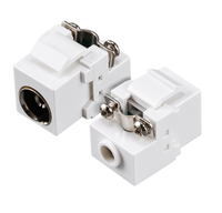 Conector Keystone Coaxial para TV, Conector Hembra CATV, Enchufe para Instalar en el Panel de la Pared para Conectar a la Televisión por Cable