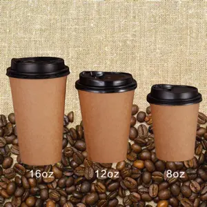 定制纸杯制造商一次性400毫升纸泡沫奶茶/咖啡/果汁杯带盖冷饮/热饮