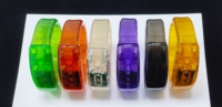 Bracelet lumineux LED en PVC contrôlé par le son avec logo personnalisé pour les fêtes et événements – Vente en gros