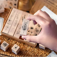 Vente en gros de tampons créatifs rétro auto-encreurs pour scrapbooking et fabrication de cartes - Jouet pour enfants en bois