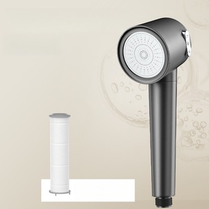 Pommeau de Douche Haute <span class=keywords><strong>Pression</strong></span> Portable à Double <span class=keywords><strong>Turbo</strong></span>, Auto-Nettoyant, Élimine le Chlore, Réduit les Démangeaisons et la Peau Sèche - Product Image 1