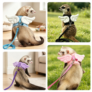 Harnais et laisse pour furets Angel Wing, harnais de promenade réglable de type gilet pour petits animaux - Product Image 2