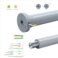 Moteur tubulaire électrique intelligent Novo Tuya 25 mm, silencieux, avec contrôle Wi-Fi, pour rideaux motorisés automatiques