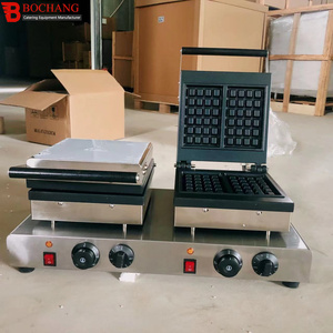 Лидер продаж, электрическая машина для закусок, коммерческая машина для производства вафель с двойной головкой - Product Image 3