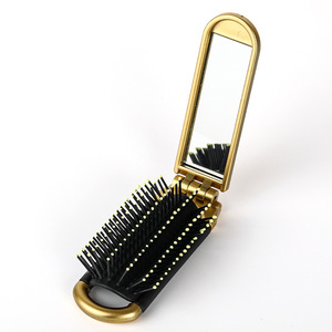 Mới Nhất Thiết Kế Gấp Gương Với Tóc Lược Đi Du Lịch Túi Mini Có Thể Gập Lại Bàn Chải Tóc Với Trang Điểm Gương Lược - Product Image 5