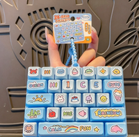 Porte-clés Clavier Anti-Stress 26 Touches Motif Dessin Animé, Jouet Anti-Stress, Décoration de Bureau Amusante et Cadeau d'Anniversaire - Grande Vente