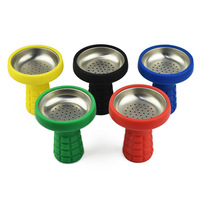 En gros, Tête de chicha en silicone de qualité alimentaire avec intérieur en acier inoxydable, résistante à la chaleur et antidérapante, pour salons de chicha