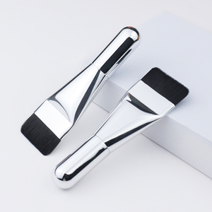 <span class=keywords><strong>Brocha</strong></span> de Maquillaje <span class=keywords><strong>para</strong></span> Base Líquida, Mini Ultrafina, Nuevo Diseño, con Mango Metálico Corto <span class=keywords><strong>para</strong></span> Aplicación Facial - Product Image 5