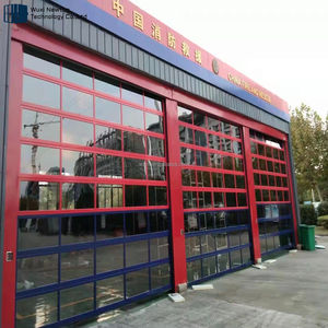 NEWTON Portes <span class=keywords><strong>de</strong></span> <span class=keywords><strong>garage</strong></span> sectionnelles verticales en verre trempé noir givré en aluminium inclinable - Product Image 5