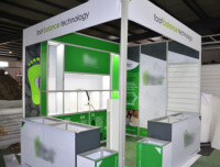 TANFU Stand d'exposition modulaire en aluminium 10x10 pieds avec caisson lumineux publicitaire en tissu tendu, personnalisable 3D