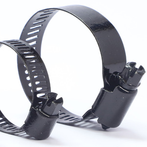 Collier de serrage en acier inoxydable noir JINYANGANG 304 pour tuyau de gaz, hotte aspirante, réparation et remplacement de tuyau d'eau - Product Image 1