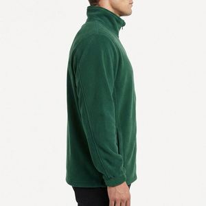 Chaqueta de Forro Polar Verde Personalizable para Niños, con Cierre Completo, Cuello Alto, Abrigo Cálido para Primavera, para Senderismo, Camping, Trabajo, Personalizable - Product Image 3