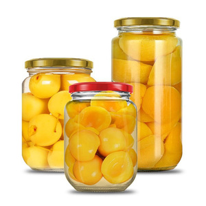 برطمان زجاجي شفاف بغطاء معدني ذهبي، وعاء زجاجي محكم الغلق لتخزين الطعام، برطمانات زجاجية للمطبخ بسعة 500 مل مع أغطية - Product Image 4