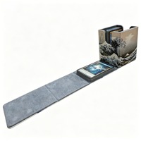 Boîte de rangement pour cartes à collectionner, boîte de collection Upper Deck, boîte de deck magnétique Sea Wave en cuir PU, étui de protection pour cartes MTG CCG 100+