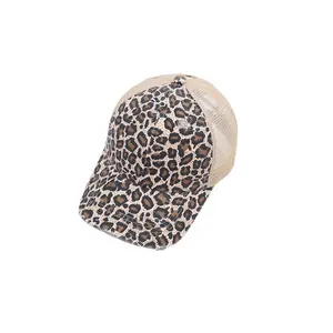 MIO Novo Estilo Leopardo Print Baseball Sports Hat Homens Mulheres Sunshade Chapéus