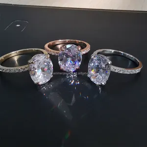 Luxus 10 Karat Gold Ring 5A Zirkon Paar Ringe Custom ized 10 Karat Echt Gold Trau ringe Schmuck Frauen Männer