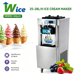 Machine à glace molle commerciale WICE 3 saveurs, 25-28L/h, pour entreprise - Product Image 1