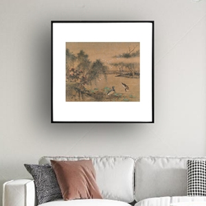 Truyền Thống Trung Quốc Cổ Điển Động Vật Sơn Thân Thiện Với Môi Mực In Hình Vuông Màu Đen Khung Uv-Proof Vải Nhà - Product Image 3