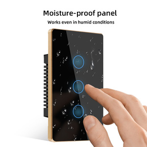 Interruttore Smart WiFi Tuya US AU con <span class=keywords><strong>Controllo</strong></span> Vocale Alexa, Senza Neutro, Interruttore a Muro Elettrico Intelligente in Metallo con Touch Screen - Product Image 2