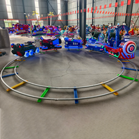 Train électrique pour enfants avec rails, pour usage intérieur et extérieur, type parc d'attractions