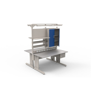 Detall industriale workbench meccanica workstation elettronica scrivania con supporto monitor - Product Image 2