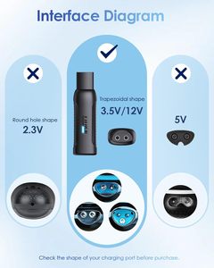 Adaptador de Cargador Mini Tipo-C de 12V/3.5V para Afeitadoras Eléctricas de la Serie 1/3/5/6/7/<span class=keywords><strong>9</strong></span>/XT5 - Reemplazo Portátil USB-C - Product Image 2