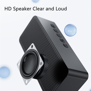 Mini-enceinte portable sans fil Bluetooth avec woofer, double <span class=keywords><strong>réveil</strong></span>, <span class=keywords><strong>radio</strong></span> FM, compatible carte micro SD, pour ordinateur, home cinéma, commande vocale - Product Image 2