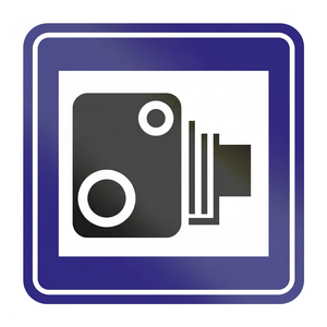 B-61A Traffic <b>Electronic</b> Surveillance <b>Sign</b> Reflective PVC LED Solar Safety <b>Sign</b> with Triangle Pattern for Roadway Use - Product Image 2
