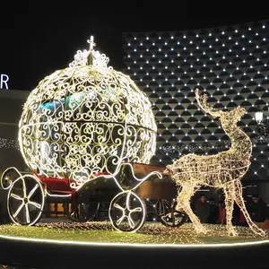 Недорогой уличный Рождественский Декор, Рождественский олень, украшение, светодиодный светильник в виде животного для торгового центра или улицы