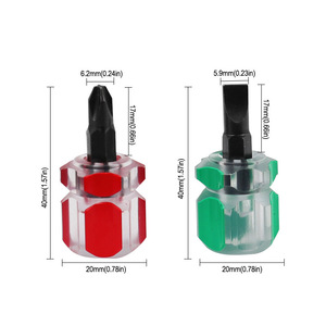 Mini Destornillador Portátil de Acero Cromado con Diseño Transparente de Plástico, Herramienta de Reparación de Automóviles, Destornilladores Phillips Antideslizantes - Product Image 3
